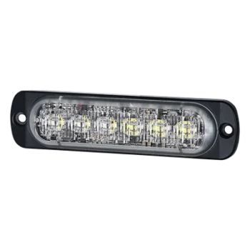 Luz Auxiliar LED / 12 LED / Rojo/Azul / Perfil Ultra Delgado 9 mm / 28 Patrones / SAE J595 Clase 1 / ECE R65 Clase 1