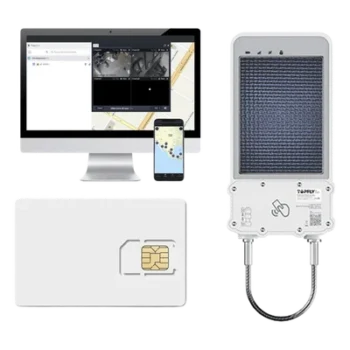 Kit Cerradura Inteligente GPS Solar / LTE Cat-M1 / RFID BLE OTA / IP67 / Batería 14400mAh / 47.2 pies detección