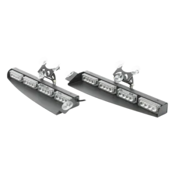Luz de Visera LED / 32 LEDs de 3W / 22 Patrones Configurables / 96W / 12 VCC / Interior Rojo/Azul