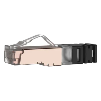 Plug RJ45 Blindado / Cat6A / 8P8C / 23-24 AWG / 50 µm Oro / 100 Piezas