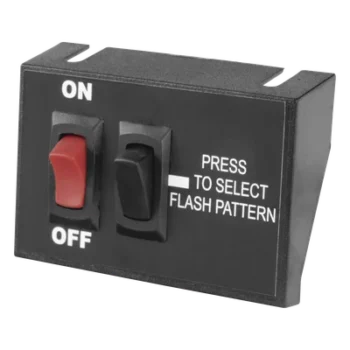 Controlador de Encendido/Apagado / Selector de Patrón Momentáneo / 12 VCC / 15 A / 3.5 x 2.15 pulgadas (8.89 x 5.48 cm)