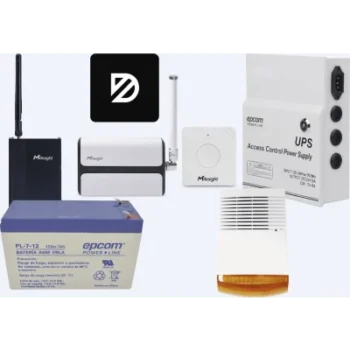 Kit Alarma Vecinal / LoRaWAN / 12V DC / Panel Solar / Monitoreo App