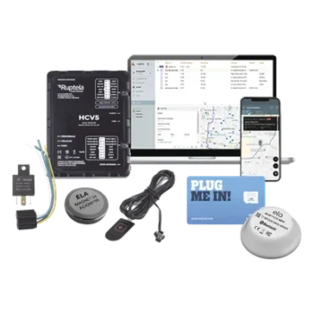 Kit de Localizador 4G LTE / Anti-Jammer Ajustable / CANbus FMS-J1708-J1939 / Bluetooth-RS232 / Botón SOS / Paro de Motor / 98.4 ft Cable