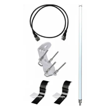 Antena LoRa Exterior Omnidireccional / 5.5 dBi / Frecuencia 860-930 MHz / IP67 / Resistencia al Viento 200 km/h / Kit de Montaje en Poste