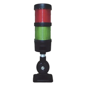 Torre LED Indicadora de Estado / 2 Niveles Rojo y Verde / Buzzer 85 dB / Voltaje Universal 110-240 VCA / Montaje 60 mm
