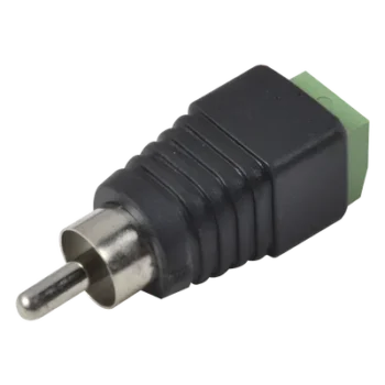 Adaptador RCA Macho / Terminales Tipo Tornillo / Polarizado / 4.3 x 1.4 x 1.3 cm / Audio y Video Profesional