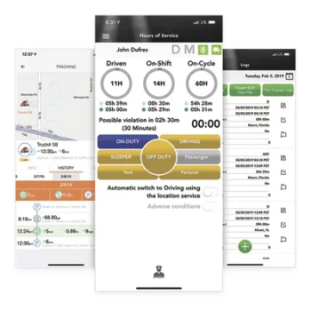 Licencia ELD / Cumplimiento Regulatorio EE.UU., Canadá y México / Ciclos 60h/7d y 70h/8d / App Android e iOS / Integración GPS
