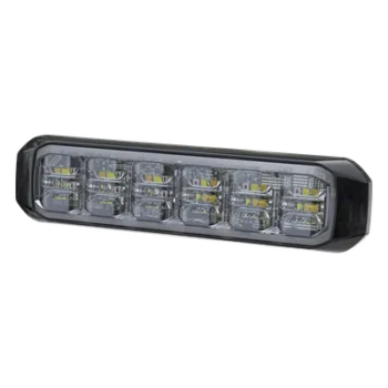 Luz Auxiliar LED Tricolor / 18 LEDs / Rojo/Blanco/Azul / SAE J845 Clase 1 / IPX7 / 28 Patrones / 12 VCD