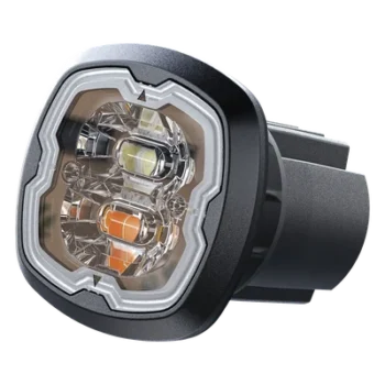 Luz de Advertencia Empotrable / 6 LED Dual Color Rojo/Azul / Homologación ECE R65 Clase I / IPX7 / SAE J595 Clase 1