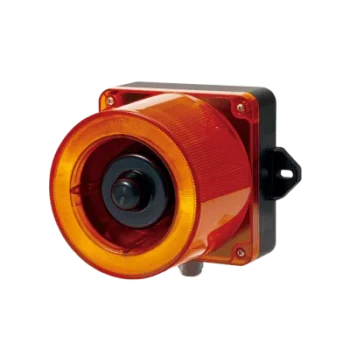 Señalizador Audiovisual Industrial / LED Ámbar / 31 Tonos / 123 dB / 12-24 VCD / IP66