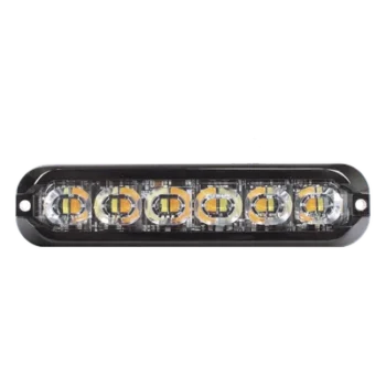 Luz de Advertencia Direccional LED Flexible / 12 LED Dual Color / Montaje Curvo 120° / IP69K / 12-24V / SAE Clase I/II