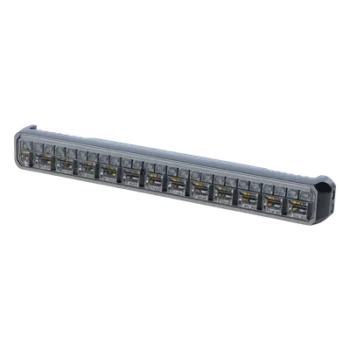 Luz Auxiliar LED / 45 LEDs Tricolor / 11.42" / Lente Transparente / SAE / 12-24 VDC / Halo Rojo