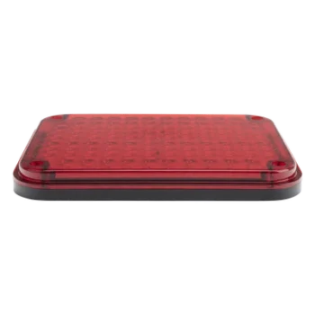 Luz de Advertencia LED / 104 LED de Alta Intensidad / 9x7 Pulgadas / 12 VCC / 10 Modos de Destello / Color Rojo / Montaje Permanente