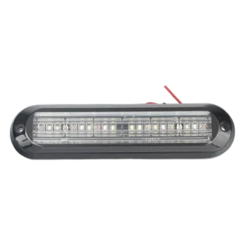 Luz Auxiliar / 18 LEDs 3W / IP67 / Tricolor Rojo/Claro/Azul / 142.6×36×14 mm / 12 Patrones / ECE R65 / SAE J595 Clase I