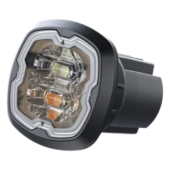 Estrobo Empotrable LED / 6 LED Doble Color / Homologado ECE R65 Clase I / IPX7 / 12-24 VCD / Sincronización hasta 20 Unidades