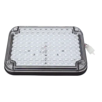 Luz de Advertencia LED / 104 LED de Alta Intensidad / 9x7" / Bicolor Rojo/Claro / 12 VCC / 10 Modos de Destello / Mica de Policarbonato