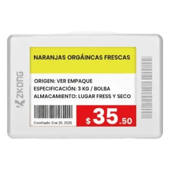 Etiqueta Electrónica de Estantería / 1.8 Pulgadas / EPD 4 Colores / Bluetooth LE 5.1 / NFC / Batería 5 Años / 224x168 píxeles