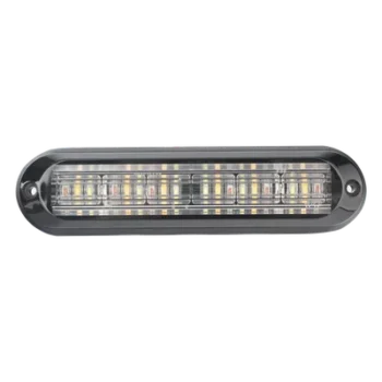Luz Auxiliar / 18 LEDs / Tricolor Rojo/Claro/Ámbar / IP67 / Ultra Brillante / 142.6×36×14 mm