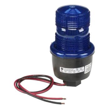 Luz de advertencia LED / 24 Vcd / Montaje en tubo 1/2" NPT / Azul / Perfil bajo / -35°C a 65°C
