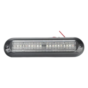 Luz Auxiliar Ultra Brillante / 18 LEDs 3W / IP67 / Rojo/Azul/Ambar / 142.6x36x14mm / 10-30VDC / 0.47x0.12x0.05ft