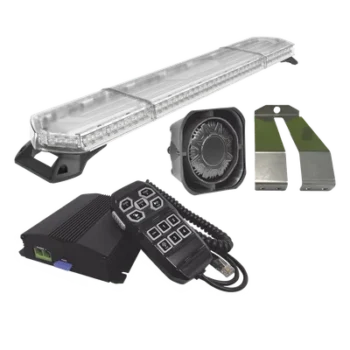 Kit de Sirena y Torreta LED / 48 pulgadas (1.2 m) / 96 LEDs / Ámbar / 124.5 dB / 12-24 VCD / SAE J845 / CISPR 25