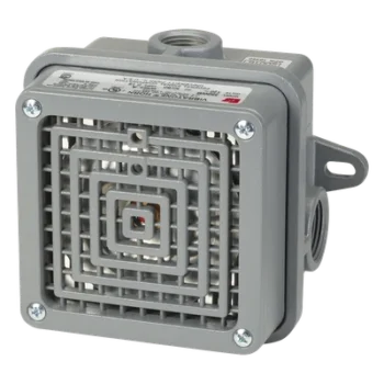 Bocina Electromecánica para Exteriores / 110 dBA a 1 m (3.3 ft) / Alimentación 120/240 VCA / IP65/IP69K / Montaje en Pared
