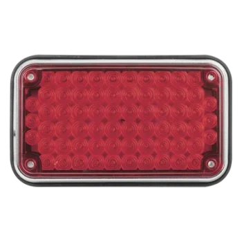 Luz de Advertencia LED / 6x4" / 66 LEDs / 12 VCC / 1 A / 10 Patrones de Destello / Montaje Permanente / Color Rojo
