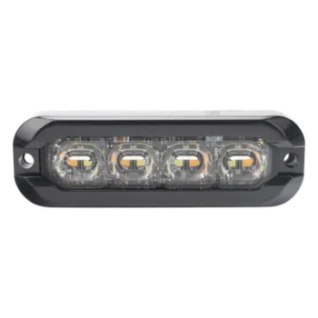 Luz de Advertencia Direccional Flexible / 8 LED Dual Color / Montaje Curvo 120° / 69 Patrones de Destello / IP69K / 12-24 V