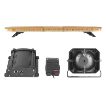 Kit de Señalización Industrial / Barra LED 118 cm (46.5 in) / 88 LED Hyperlux / Sirena 100 W / 45 Patrones Programables / Ámbar