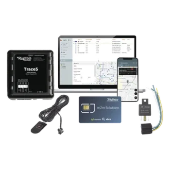 Kit de Localizador Vehicular 2G y 4G LTE Cat M1 / Rastreo GPS / Detección de Jammer / Control de Temperatura y Combustible / Registro de Conductores / Botón de Pánico / Relay / Datos 1 Año