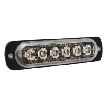 Luz Auxiliar LED / 6 LED Alta Potencia / Perfil Bajo 9 mm / SAE Clase 1 / ECE R65 / IPX7 / Sincronización 15 Unidades