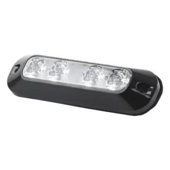 Luz Auxiliar LED / 4 LEDs Bicolor Rojo/Azul / 22 Patrones de Destello / Voltaje Universal 12-24 VCC / Interior y Exterior