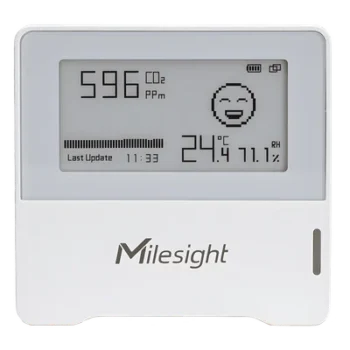 Sensor Ambiental LoRaWAN / CO2 + Temperatura + Humedad / Indicador Tipo Semáforo / Batería 3 Años / Compacto Sin Pantalla