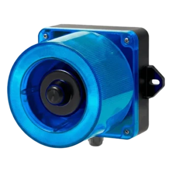 Baliza LED con Sirena Electrónica / 31 Tonos / 123 dB / LED Azul / IP66 / 12-24 VCD / -50°C a +50°C
