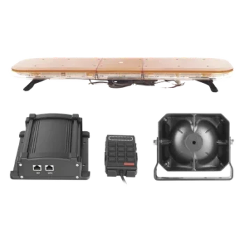 Kit de Señalización de Emergencia / Barra LED 108 LEDs / 13 Patrones de Destello / Sirena 100 W / Bocina 100 W / Controlador Integrado