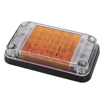 Luz de Advertencia LED / 7x4 pulgadas / 66 LED de Alta Intensidad / 12 VCC / 10 Patrones de Destello / Montaje Permanente