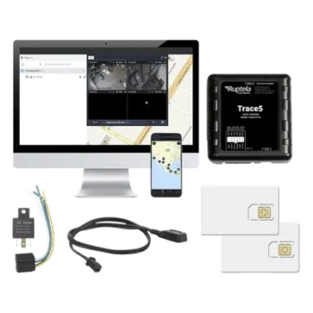 Kit de Localizador Vehicular 2G y 4G / Rastreo en tiempo real / Detección de Jammer / Registro de conductores / Control de temperatura y combustible / Relay + Botón de pánico + SIM 500MB 2 años
