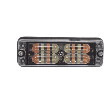 Luz de Advertencia LED de Montaje en Superficie / 16 LED / Ámbar/Blanco / 36 Patrones Programables / IP67 / 0.5 Pulgadas de Profundidad