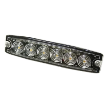 Luz Auxiliar LED / 6 LED / Ámbar / Multivoltaje 12~24 VCD / IP68 / SAE Clase 1 / Perfil Ultra Bajo
