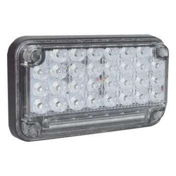 Luz de Advertencia LED / 66 LEDs / 7x4" / 12 VCC / 10 Patrones de Destello / Montaje Permanente / Color Claro
