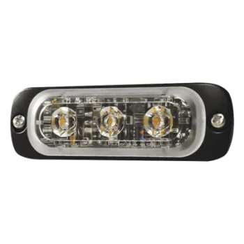Luz Auxiliar LED / 3 LEDs Ámbar / Multivoltaje 12~24 VCD / 12 Patrones de Destello / IPX8 / SAE J595 Clase 1