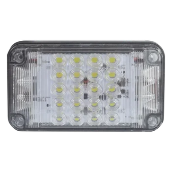 Luz de Advertencia LED / 7x4" / 66 LED / 12 VCC / 1 A / 10 Patrones de Destello / Luz de Trabajo Integrada