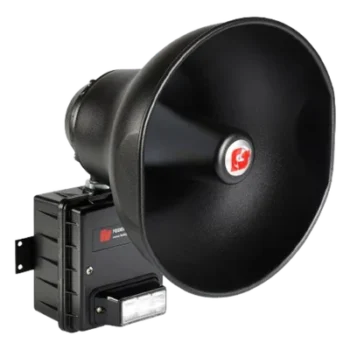 Altavoz IP para Señalización / 15 W / 112 dB a 3 m (10 ft) / LED Rojo Alta Intensidad / PoE+ 802.3at / NEMA 4X / Interior-Exterior