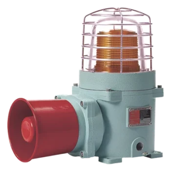 Combinación de baliza LED ámbar con sirena electrónica / 120 dB / ATEX / IP66 / 24 VCD / Zonas peligrosas