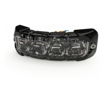 Luz de Advertencia Direccional Flexible / 8 LED Dual Color / 69 Patrones de Destello / IP69K / 12-24V / Curvatura 120°