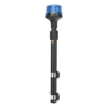 Luz Telescópica para Motocicletas / 8 LED / Azul / 12~24 VCD / Perfil Bajo 88 mm / Certificación ECE R65 / SAE J845