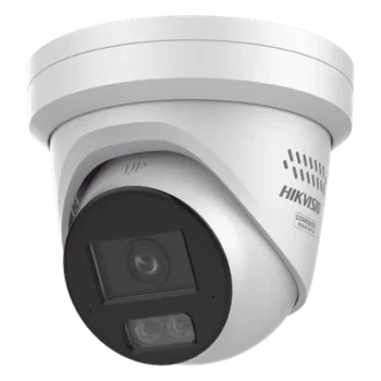 Turret IP / 4 Megapixel / Lente 2.8 mm / 108.8° / IR 30 m + Luz Blanca 30 m / 98 ft / WDR 130 dB / IP67 NEMA 4X / Metal / Audio bidireccional / Micro SD 512 GB