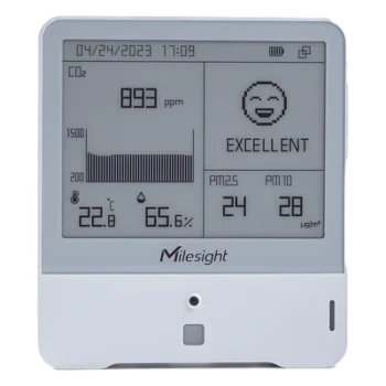 Panel Digital IoT / Monitoreo IAQ 10 Parámetros / LoRa / CO₂ TVOC HCHO O₃ PM2.5 PM10 / Pantalla Inteligente