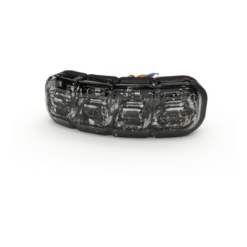 Luz Perimetral Flexible / 8 LED Rojo/Azul / Montaje Curvo 72° / 12-24 V DC / Cubierta de Silicona Transparente