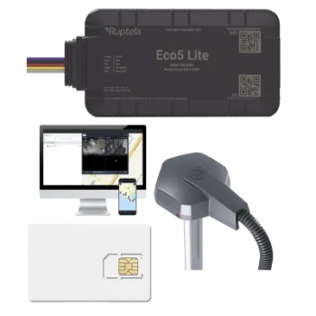 Rastreador Vehicular y Monitoreo de Flota / BLE 5.0 y GNSS / LTE CAT1 y LTE-M con Respaldo 2G / GNSS U-blox / IP54 / -20 °C a +40 °C / Acelerómetro de 3 Ejes / 9-32 V / Batería Interna